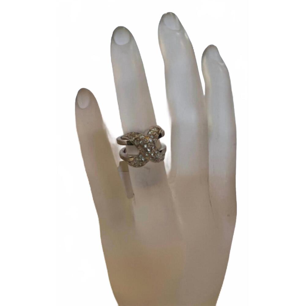 NEW SONYA'S x shaped ring in silver